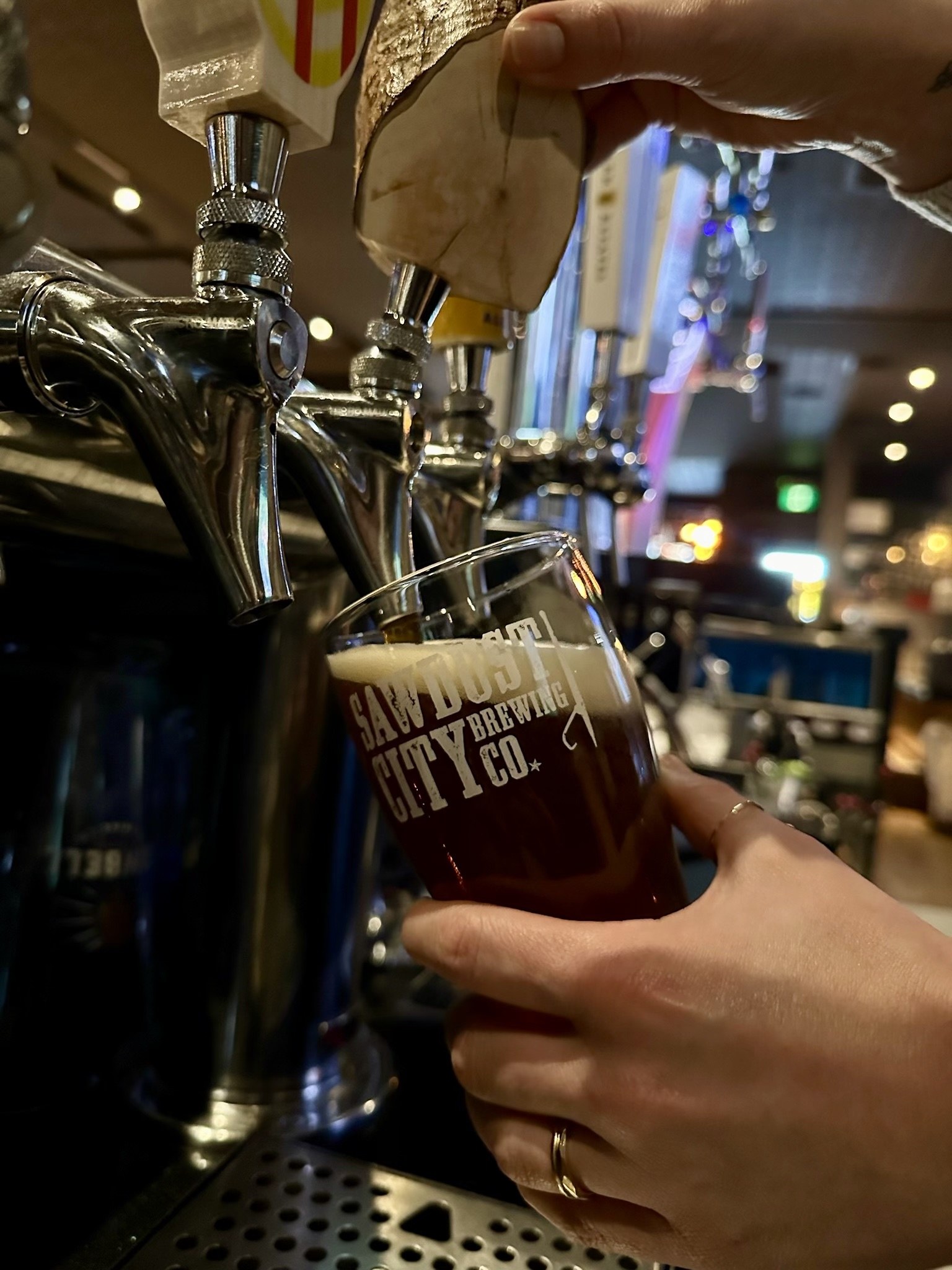 A draught pour at The Clarkson Pump & Patio