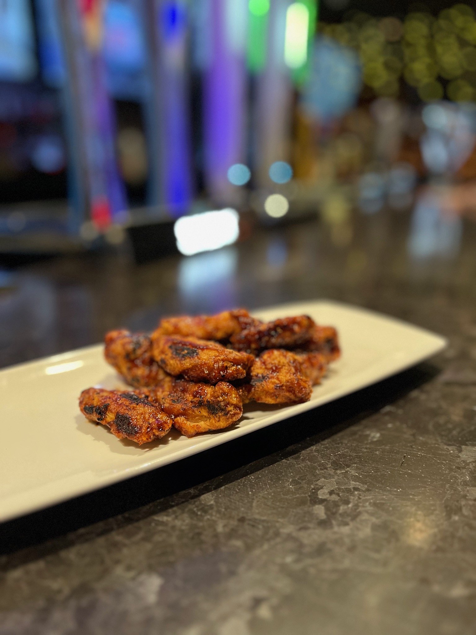 Famous grilled wings at The Clarkson Pump & Patio